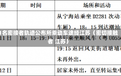 1名密接者轨迹公布所乘动车途经江苏（密切接触者 江苏）