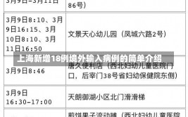 上海新增18例境外输入病例的简单介绍