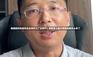 通威股份拟收购企业海外工厂已停产？光伏史上最大收购进展怎么样了