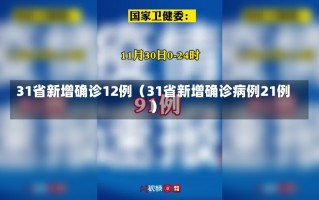 31省新增确诊12例（31省新增确诊病例21例）