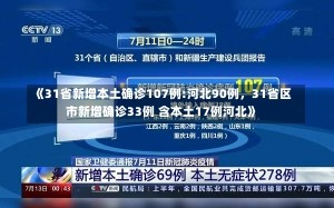 《31省新增本土确诊107例:河北90例，31省区市新增确诊33例 含本土17例河北》