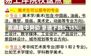 高途盘中异动 急速下跌5.15%