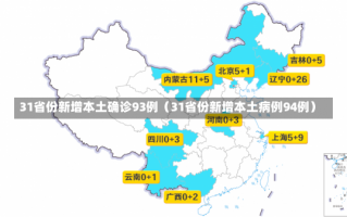 31省份新增本土确诊93例（31省份新增本土病例94例）