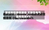 受收购和季报提振 艾默生电气盘前涨逾5%