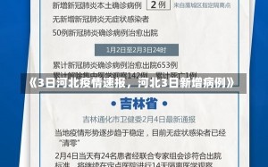 《3日河北疫情速报，河北3日新增病例》