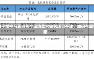 中国平煤神马亚洲首个深地盐穴储氢项目开建，加码布局氢能