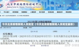 今天北京疫情新规入京规定（今天北京疫情新规入京规定最新）