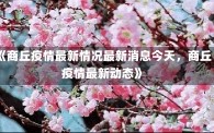 《商丘疫情最新情况最新消息今天，商丘疫情最新动态》