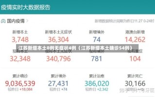 江苏新增本土8例无症状4例（江苏新增本土确诊54例）