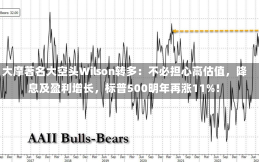 大摩著名大空头Wilson转多：不必担心高估值，降息及盈利增长，标普500明年再涨11%！