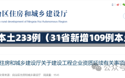 31省新增本土233例（31省新增109例本土93例）