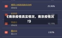 《南京疫情真实情况，南京疫情况?》