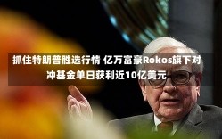 抓住特朗普胜选行情 亿万富豪Rokos旗下对冲基金单日获利近10亿美元