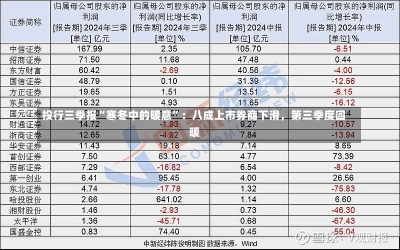 投行三季报“寒冬中的暖意”：八成上市券商下滑，第三季度回暖-第1张图片-多讯网