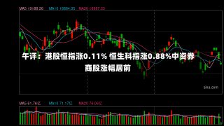 午评：港股恒指涨0.11% 恒生科指涨0.88%中资券商股涨幅居前-第1张图片-多讯网