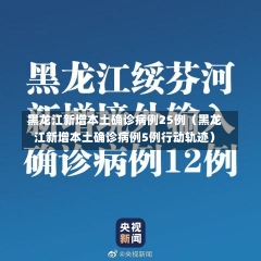 黑龙江新增本土确诊病例25例（黑龙江新增本土确诊病例5例行动轨迹）-第1张图片-多讯网