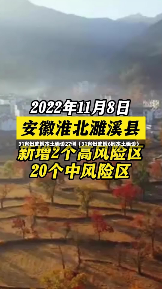 31省份昨增本土确诊27例（31省份昨增6例本土确诊）-第1张图片-多讯网