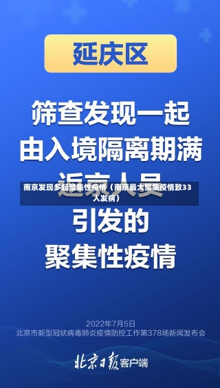 南京发现多起聚集性疫情（南京最大聚集疫情致33人发病）-第1张图片-多讯网