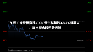 午评：港股恒指跌2.6% 恒生科指跌3.02%机器人、稀土概念股逆势活跃-第1张图片-多讯网