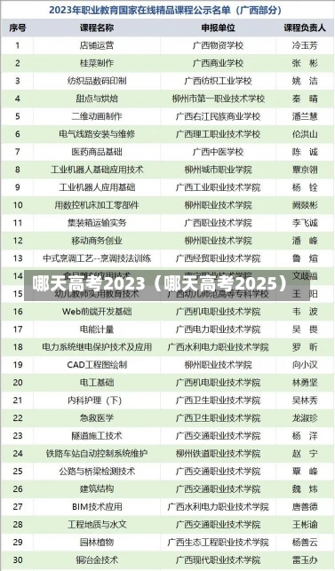 哪天高考2023（哪天高考2025）-第1张图片-多讯网