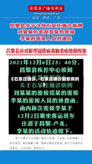 《石家庄确诊，石家庄确诊最新病例》-第2张图片-多讯网