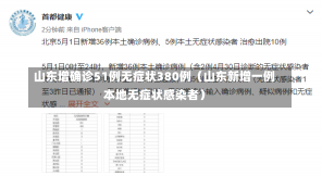 山东增确诊51例无症状380例（山东新增一例本地无症状感染者）-第3张图片-多讯网