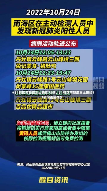 《31省区市新增本土确诊75例，31省区市新增本土确诊75例河南疫情》-第2张图片-多讯网