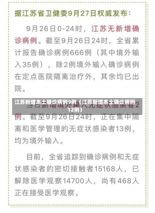 江苏新增本土确诊病例9例（江苏新增本土确诊病例12例）-第3张图片-多讯网