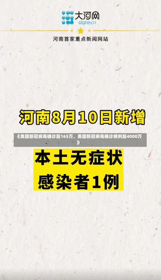 《美国新冠病毒确诊超165万，美国新冠病毒确诊病例超4000万》-第2张图片-多讯网