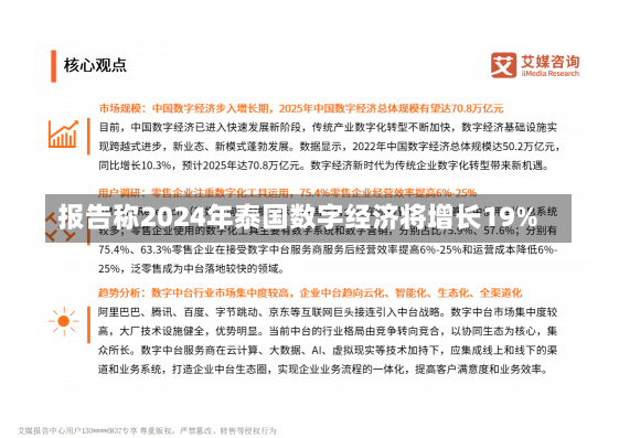 报告称2024年泰国数字经济将增长19%-第2张图片-多讯网