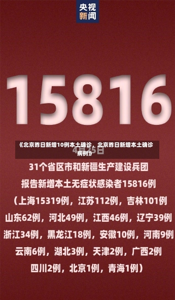 《北京昨日新增10例本土确诊，北京昨日新增本土确诊病例》-第1张图片-多讯网