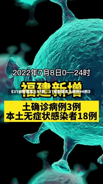 《31省新增本土87例，31省新增本土病例94例》-第2张图片-多讯网