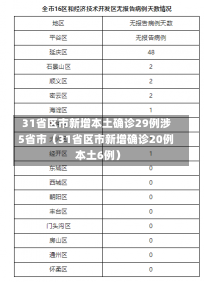 31省区市新增本土确诊29例涉5省市（31省区市新增确诊20例 本土6例）-第1张图片-多讯网