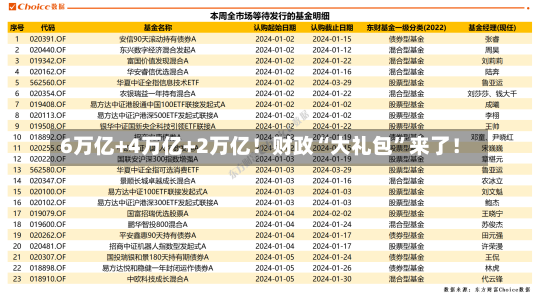 6万亿+4万亿+2万亿！财政“大礼包”来了！-第1张图片-多讯网