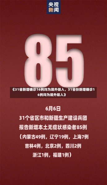 《31省新增确诊16例均为境外输入，31省份新增确诊16例均为境外输入》-第2张图片-多讯网