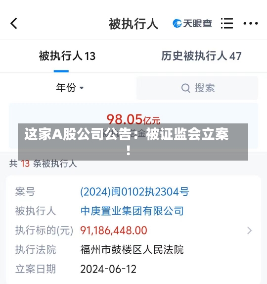 这家A股公司公告：被证监会立案！-第1张图片-多讯网