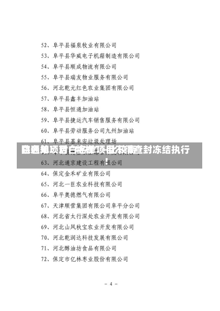 白名单项目“特权”—比较高
院通知：对白名单项目不得查封冻结执行！-第1张图片-多讯网