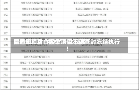 白名单项目“特权”—比较高
院通知：对白名单项目不得查封冻结执行！-第3张图片-多讯网