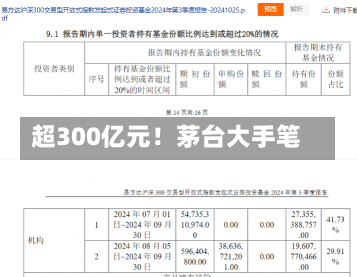 超300亿元！茅台大手笔-第2张图片-多讯网