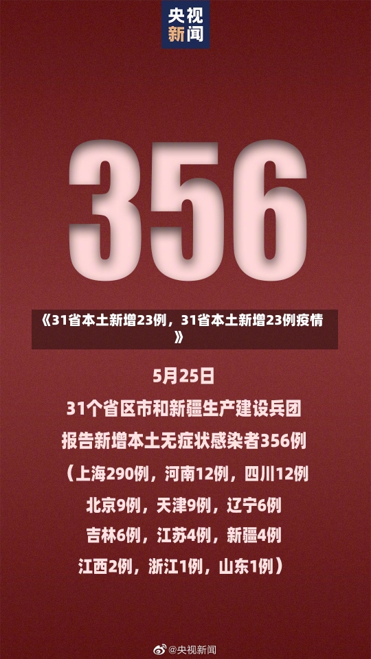 《31省本土新增23例，31省本土新增23例疫情》-第2张图片-多讯网