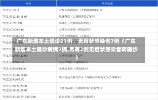 广东新增本土确诊21例、无症状感染者7例（广东新增本土确诊病例7例,另有2例无症状感染者转确诊）-第2张图片-多讯网