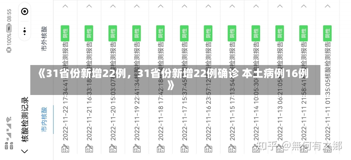 《31省份新增22例，31省份新增22例确诊 本土病例16例》-第1张图片-多讯网