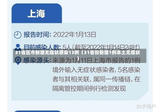 31省区市新增无症状感染13例（31省份新增1例本土无症状）-第1张图片-多讯网