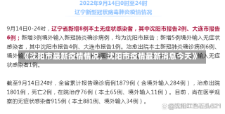 《沈阳市最新疫情情况，沈阳市疫情最新消息今天》-第1张图片-多讯网