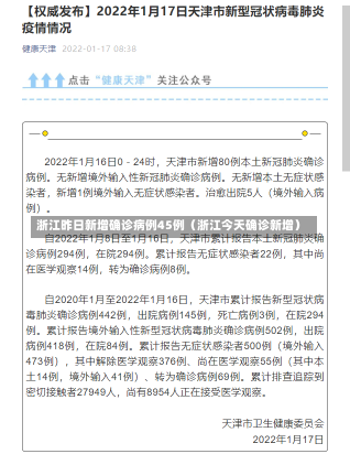 浙江昨日新增确诊病例45例（浙江今天确诊新增）-第3张图片-多讯网