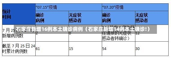 石家庄新增16例本土确诊病例（石家庄新增14例本土确诊!）-第1张图片-多讯网