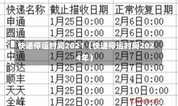 快递停运时间2021（快递停运时间2024年）-第2张图片-多讯网