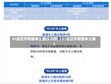 31省区市新增本土确诊20例（31省区市新增本土确）-第1张图片-多讯网