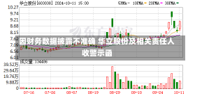 因财务数据披露不准确 华立股份及相关责任人收警示函-第2张图片-多讯网