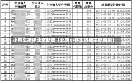 小客车指标北京新政（北京小客车指标实施细则）-第2张图片-多讯网